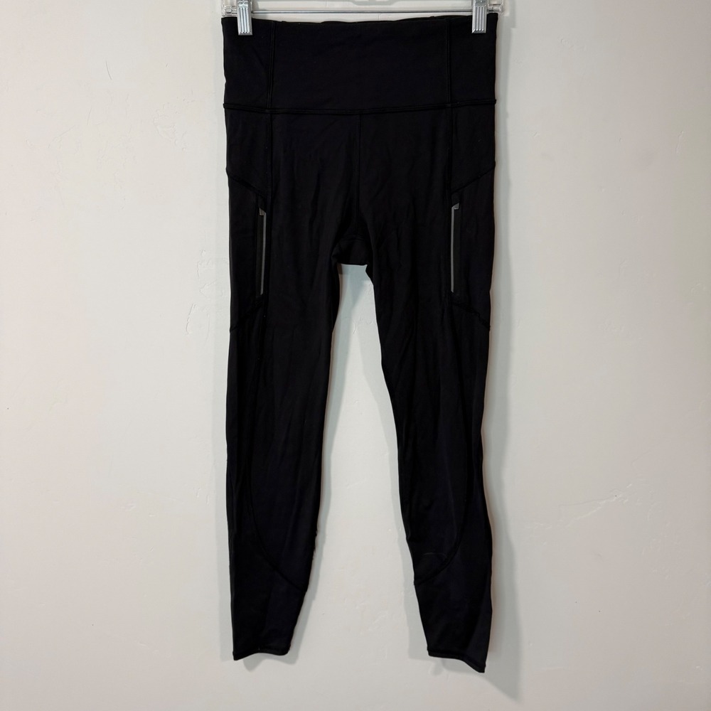 Athleta‎ Womens Rainier Tight Leggings Small Black High Rise Pockets Running